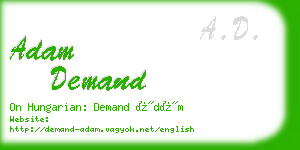 adam demand business card